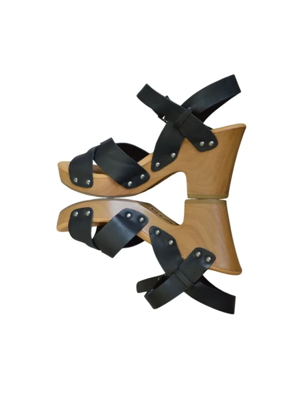 Korks by Kork Ease Bagley Black Block Heel Sandals Women's Size 8 Boho Summer